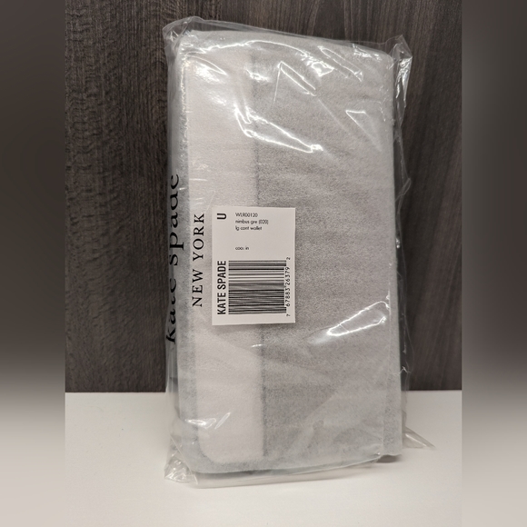 Kate Spade NWT Staci Large Continental Wallet Grey/White - Picture 3 of 6